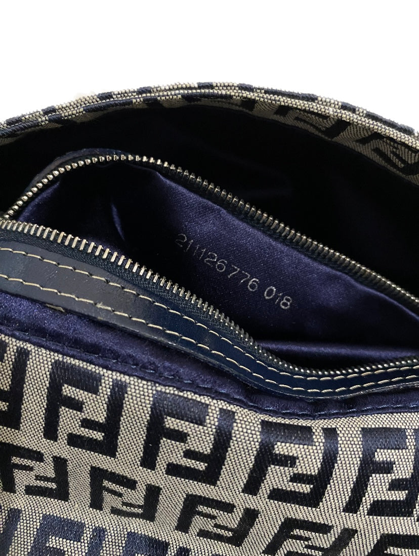 Fendi Vintage FF Zucchino Baguette Shoulder Bag