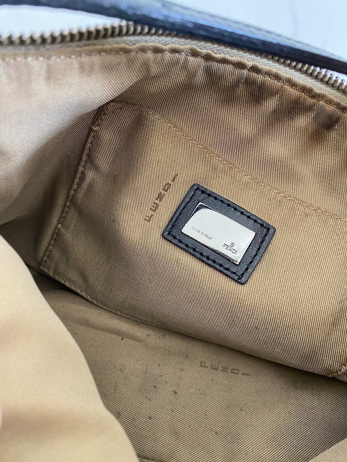 Fendi Brown Zuchinno Canvas Baguette bag