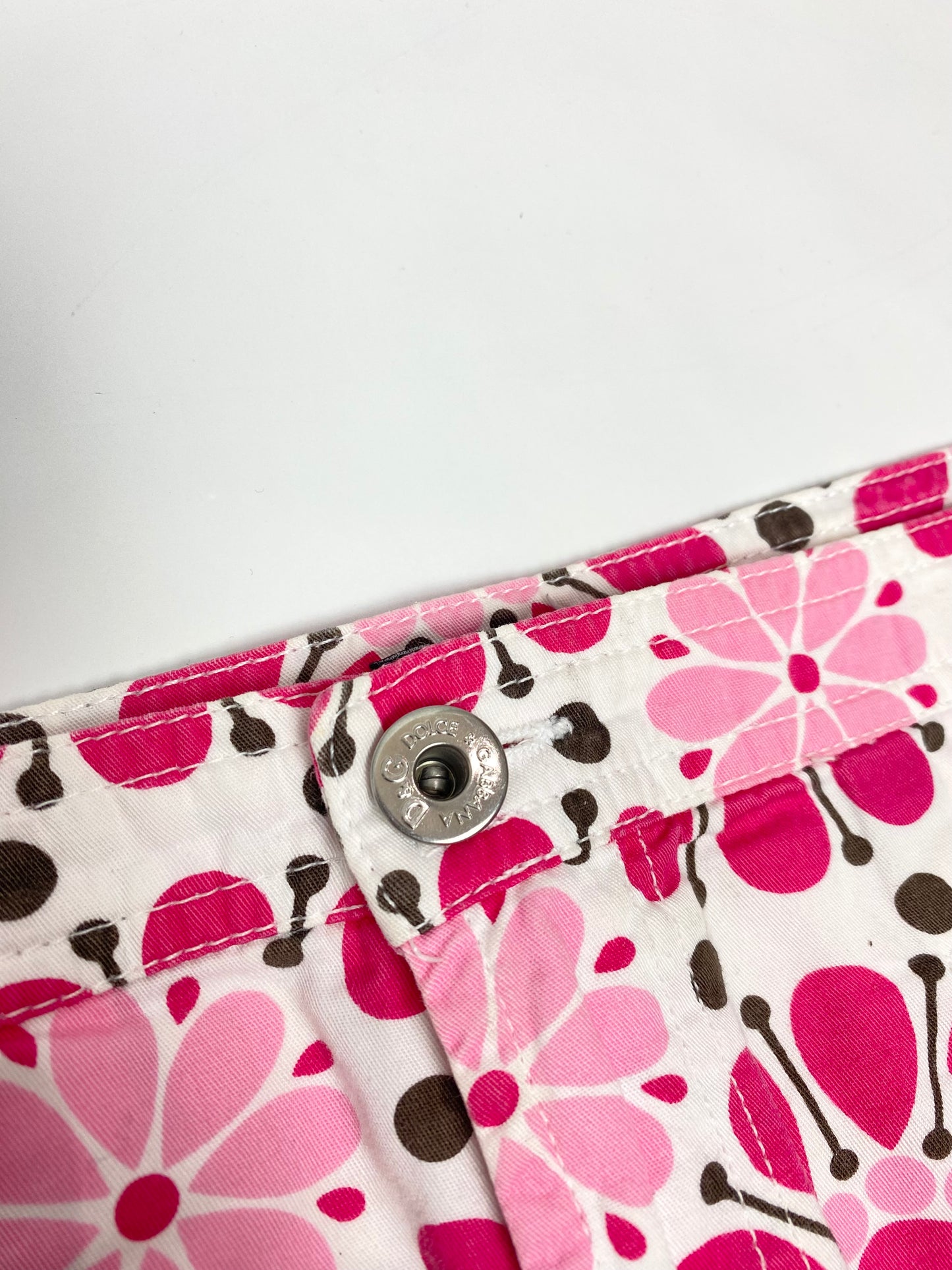 Dolce & Gabbana 00’s Pink Floral Mini Skirt