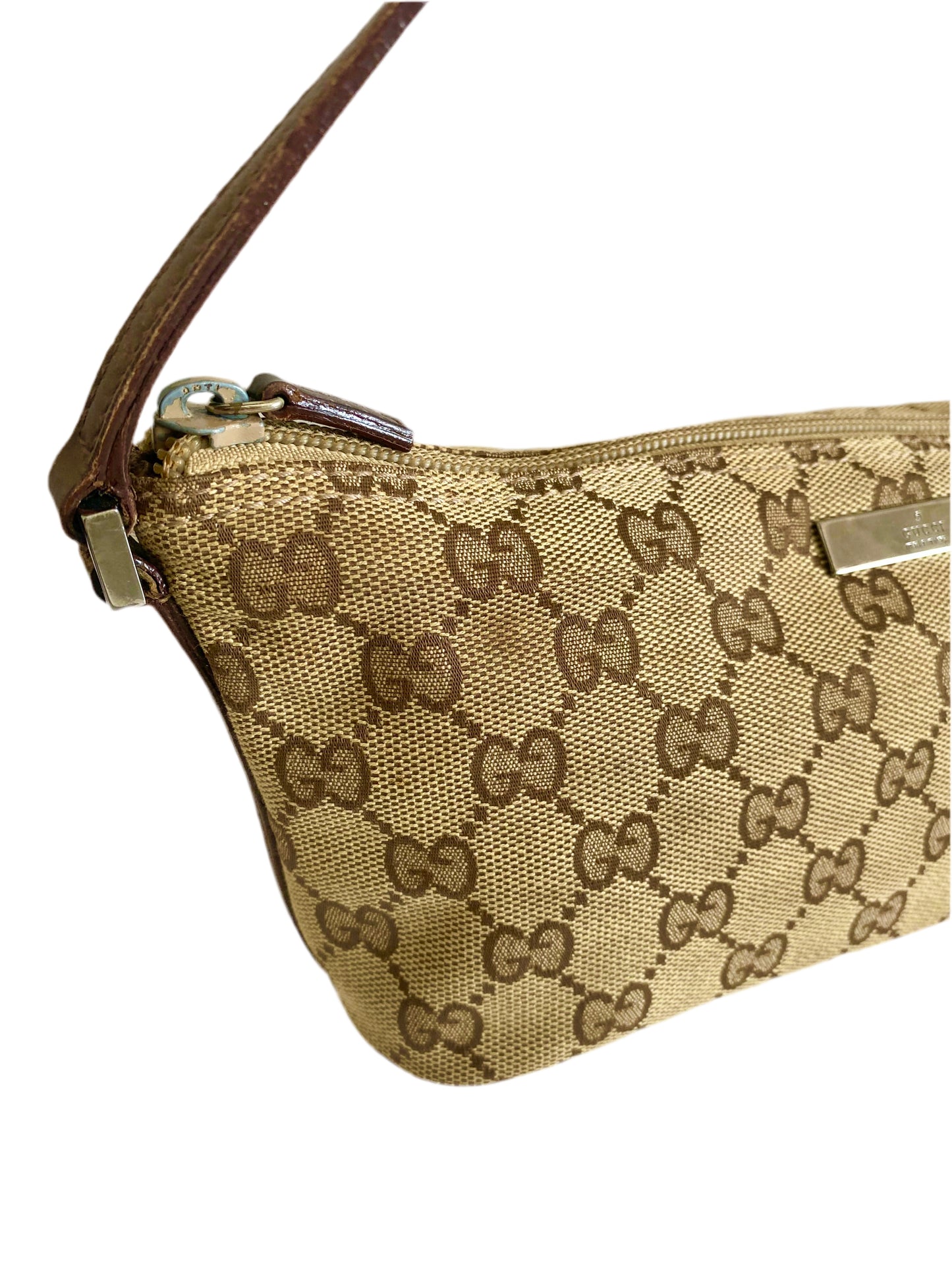 Gucci Classic Light Brown Monogram Pochette Bag