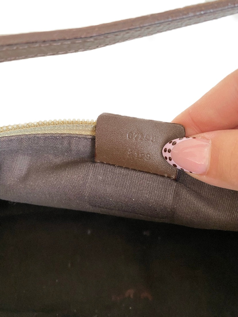 Gucci Classic Light Brown Monogram Pochette Bag