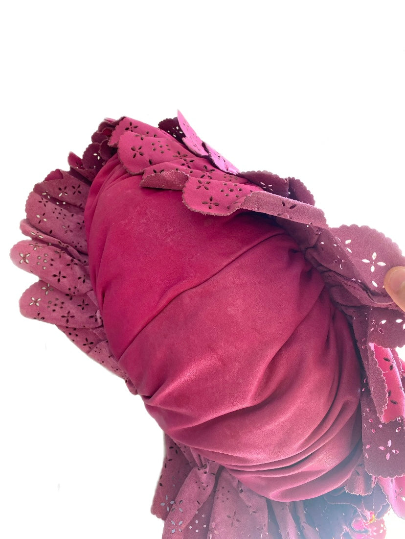 Christian Dior Hot Pink / Fuchsia Gypsy Ruffle Hobo Shoulder Bag