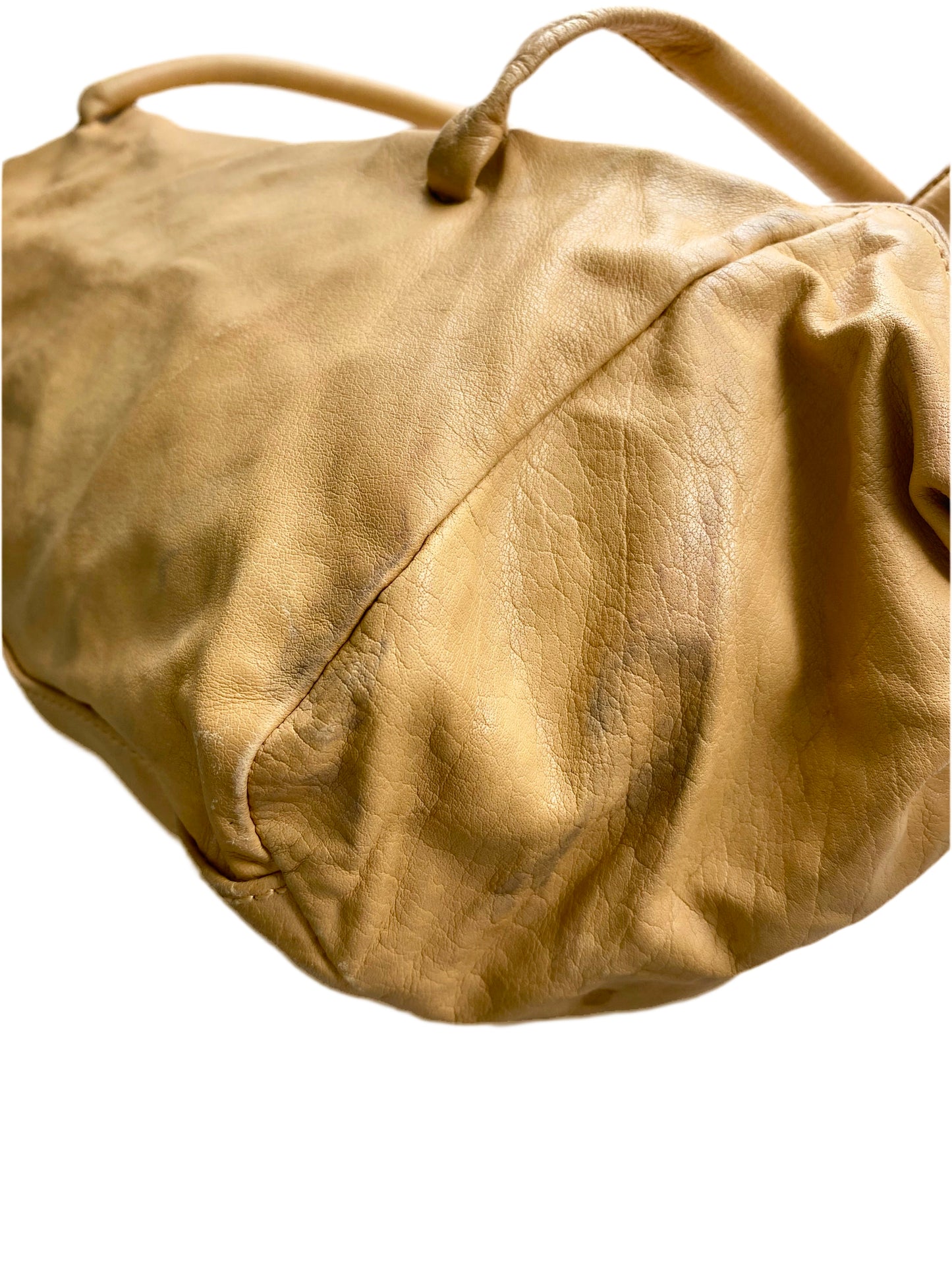Miu Miu Camel Brown Calfskin Leather Shoulder Bag