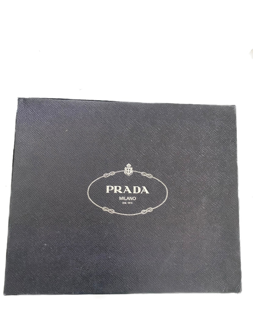 Prada Transparent PVC Grey Studded Ankle Strap Sandals