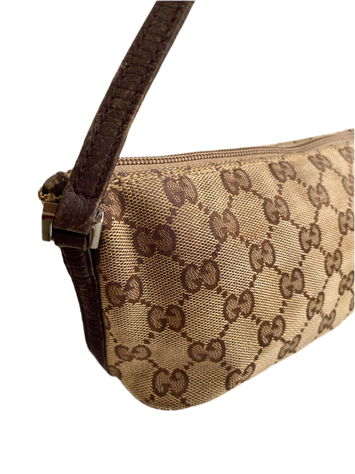 Gucci Classic Brown Monogram Pochette Bag