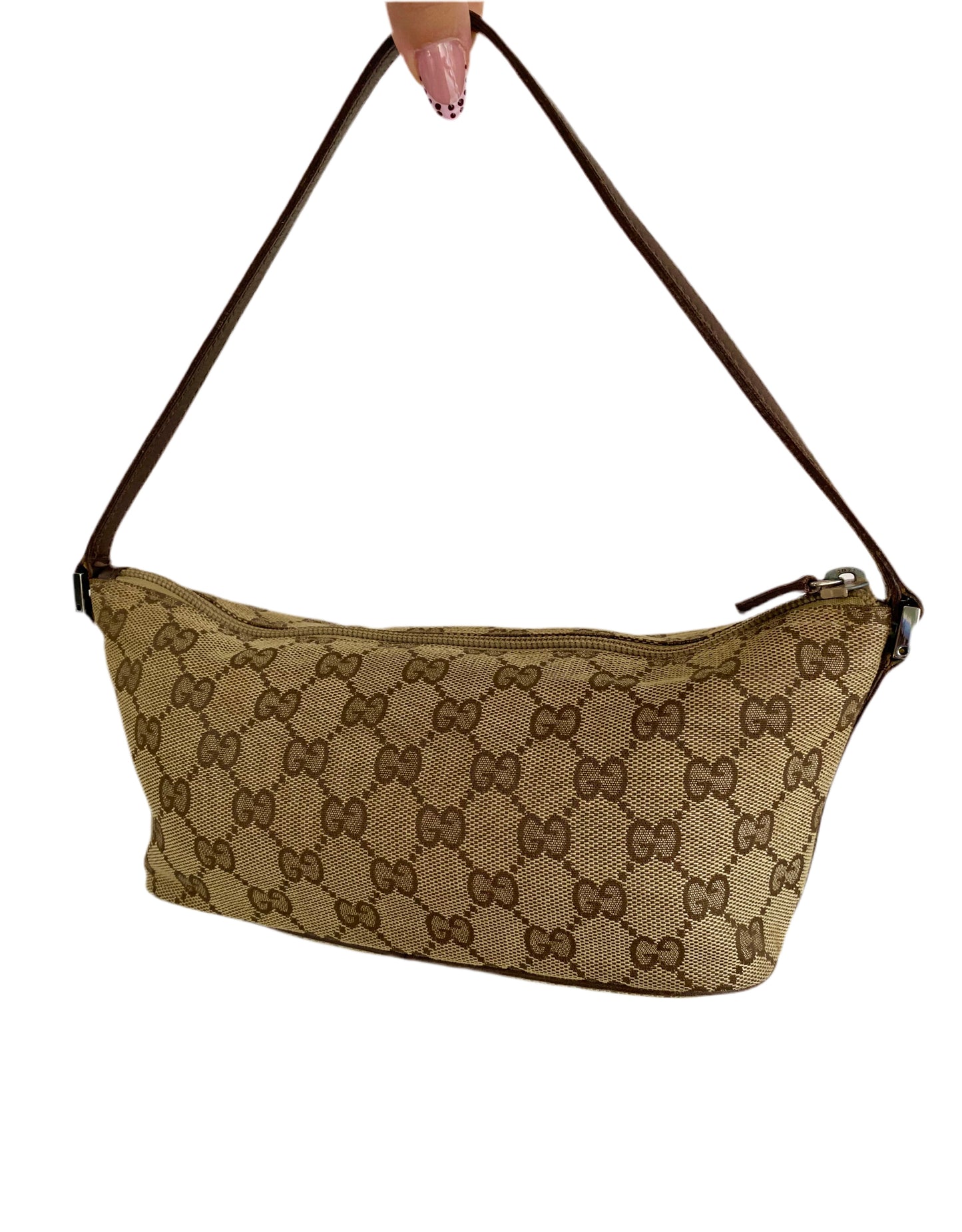 Gucci Classic Light Brown Monogram Pochette Bag