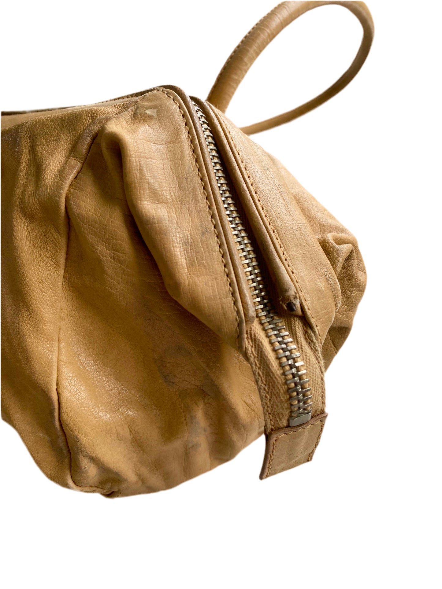 Miu Miu Camel Brown Calfskin Leather Shoulder Bag