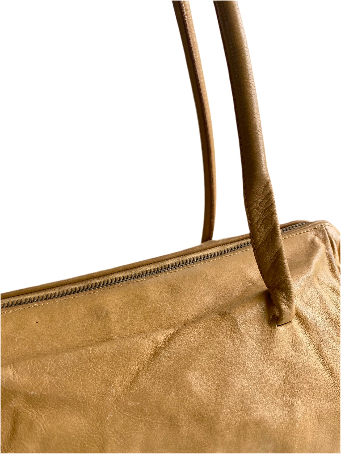 Miu Miu Camel Brown Calfskin Leather Shoulder Bag