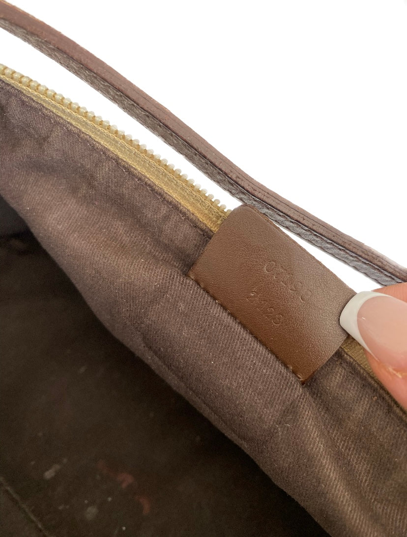 Gucci Classic Light Brown Monogram Pochette Bag