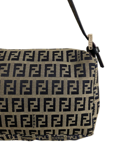 Fendi Vintage FF Zucchino Baguette Shoulder Bag