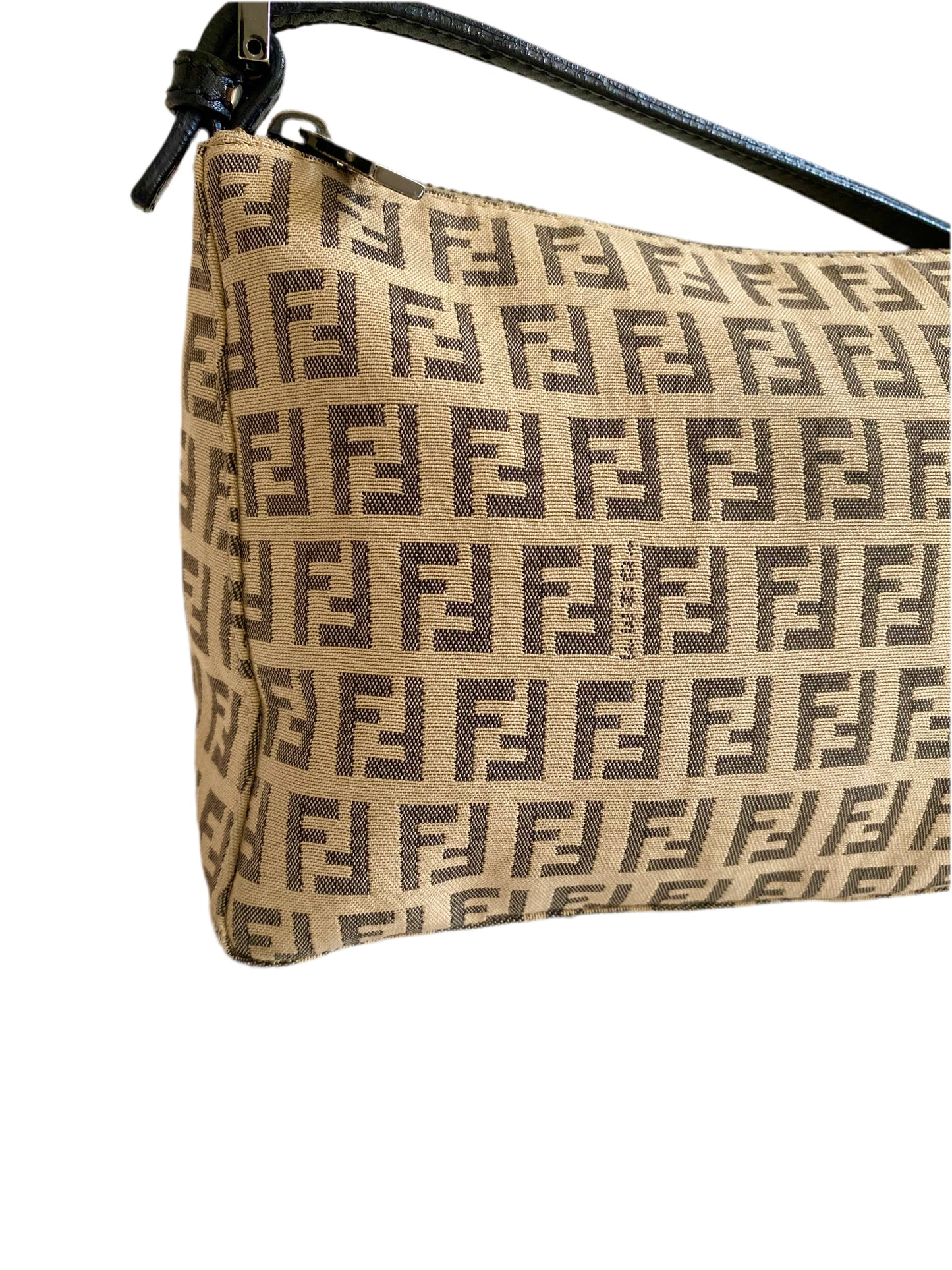 Fendi Brown Zuchinno Canvas Baguette bag
