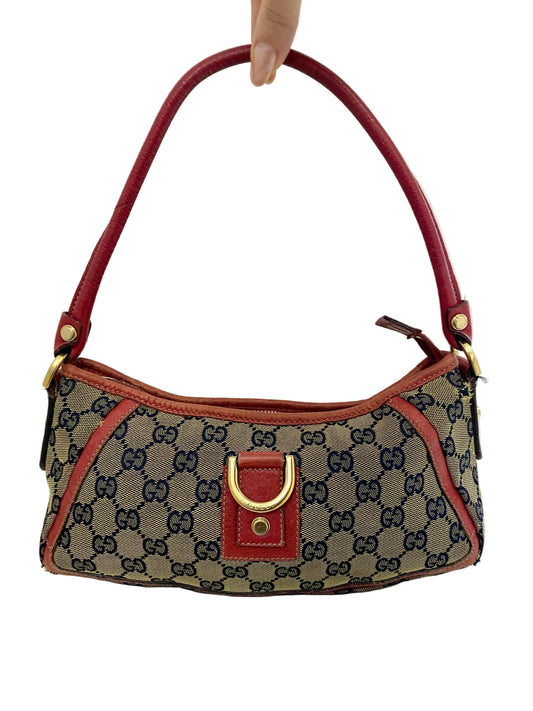Gucci Abbey D-Ring Canvas Red Shoulder Bag