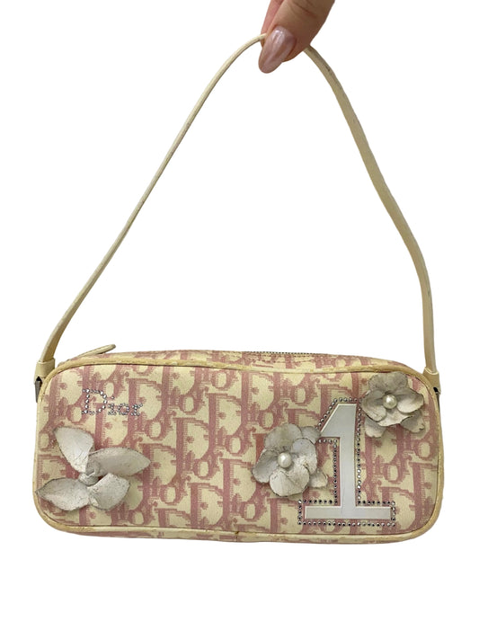 Dior Vintage Pink Monogram Shoulder Bag