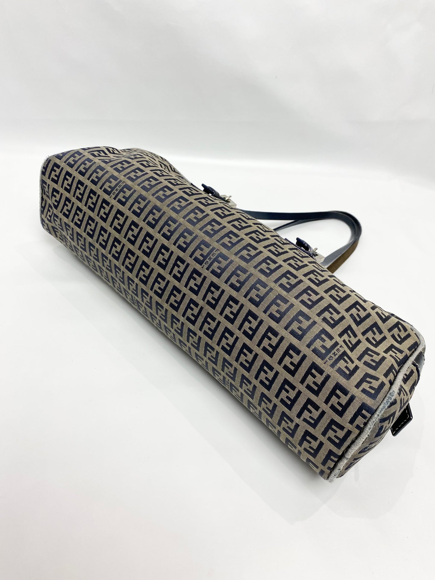 Fendi Zucchino Canvas Baguette Bag