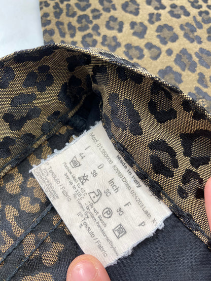 Fendi Brown Leopard Print Zucca FF Trousers
