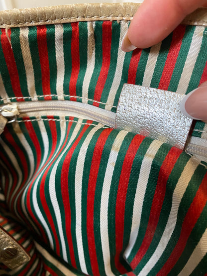 Gucci GG Canvas Brown Gold Abbey Tote Bag