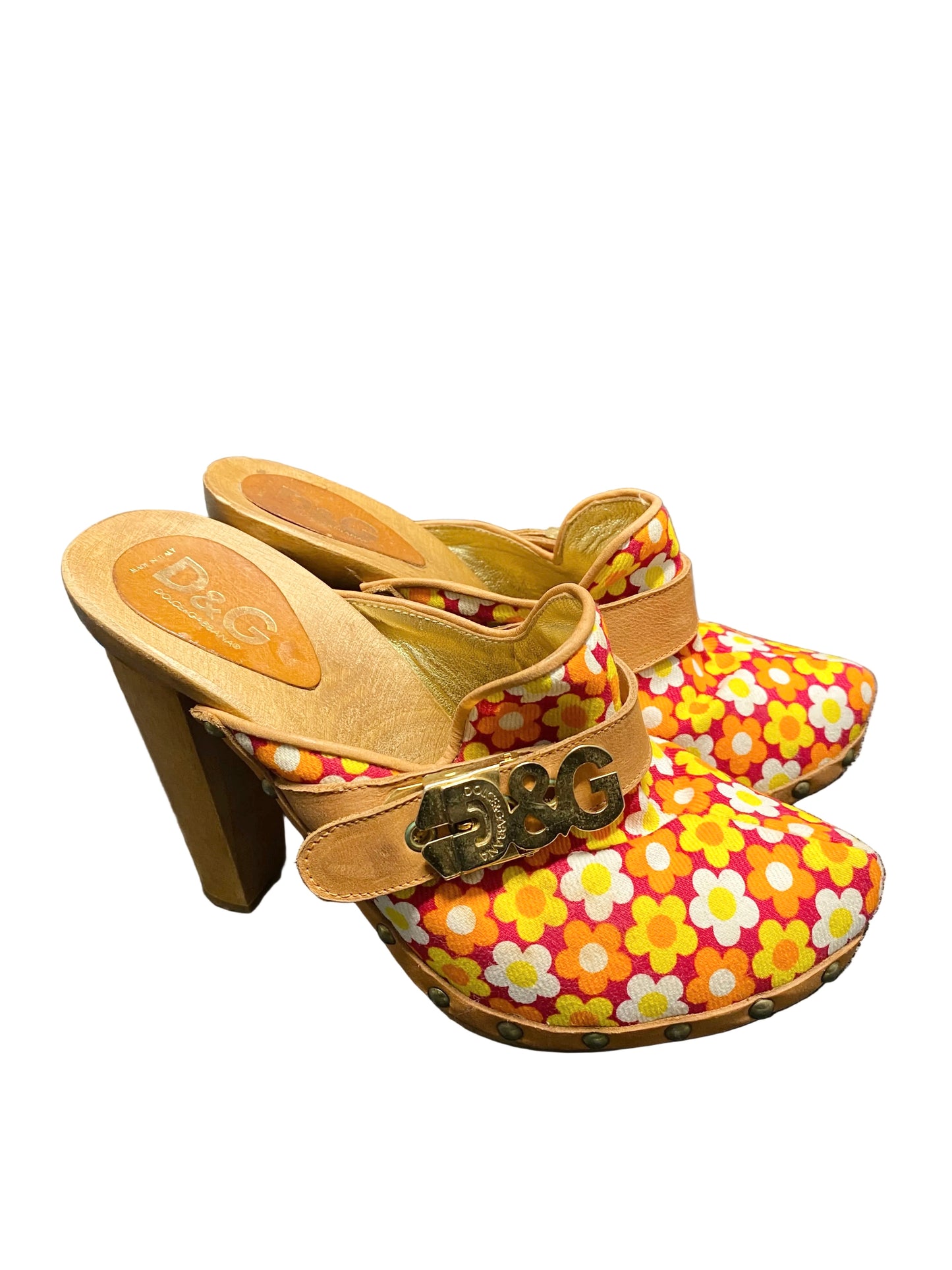 Dolce & Gabbana Floral Studded Clog Mules