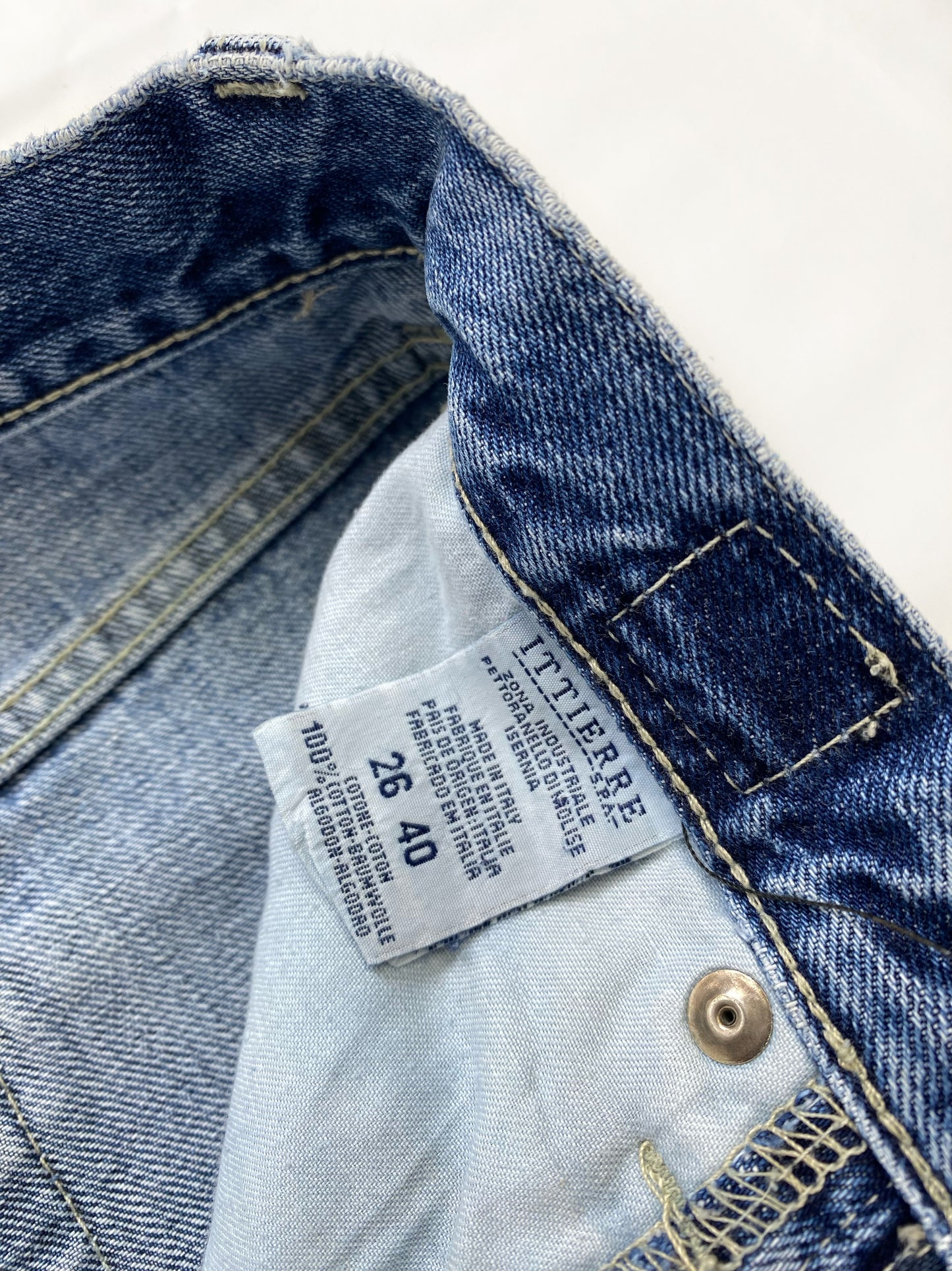 Versace Blue Denim High Rise Jeans