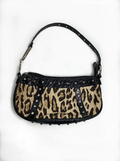 Dolce & Gabbana Swarovski Studded Leopard Print Bag