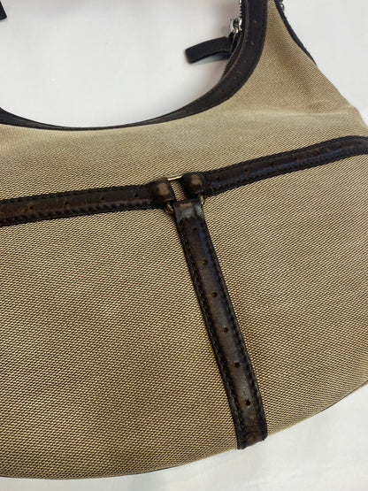 Gucci GG Reins Cream Canvas Sherry Line Shoulder Bag