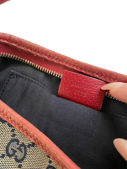 Gucci Abbey D-Ring Canvas Red Shoulder Bag
