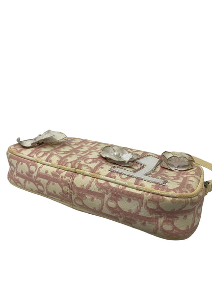 Dior Vintage Pink Monogram Shoulder Bag