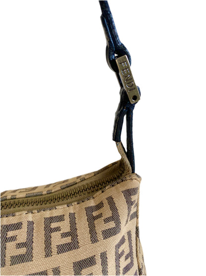 Fendi Brown Zuchinno Canvas Baguette bag