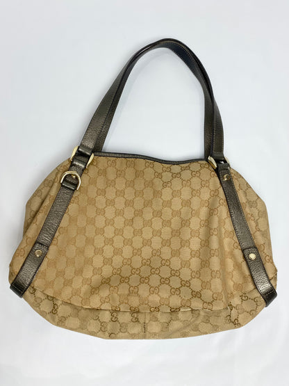 Gucci GG Canvas Brown Abbey Tote Bag