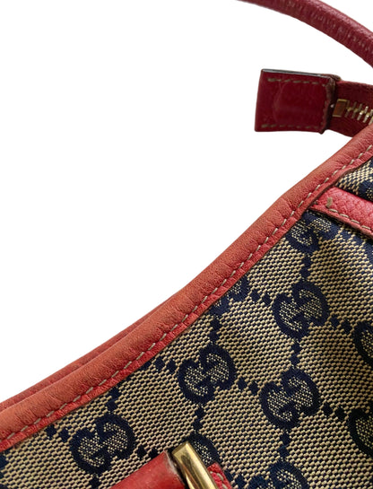 Gucci Abbey D-Ring Canvas Red Shoulder Bag