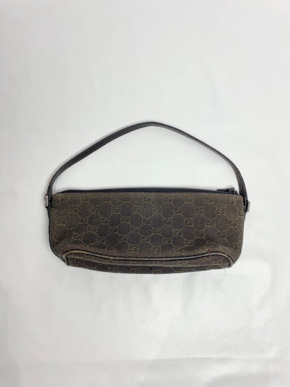 Gucci GG Monogram Dark Brown Demin Pochette Bag