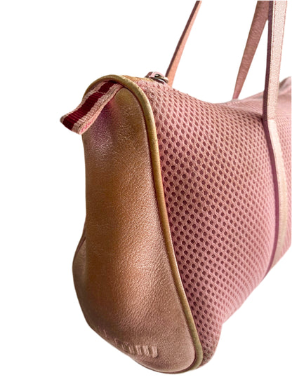 Miu Miu SS2000 Archive Metallic Pink Mesh Shoulder Bag