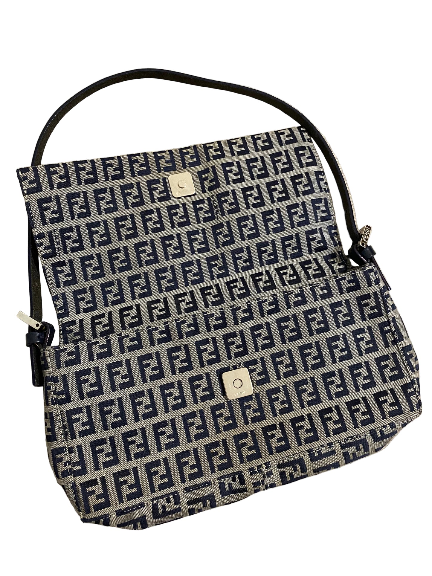 Fendi Vintage FF Zucchino Baguette Shoulder Bag