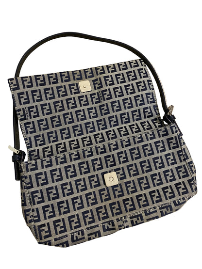 Fendi Vintage FF Zucchino Baguette Shoulder Bag