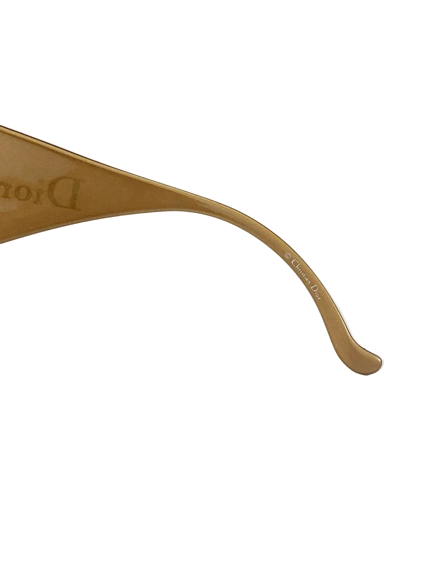 Dior Vintage Gold Ski 5 Wrap Around Sunglasses John Galliano