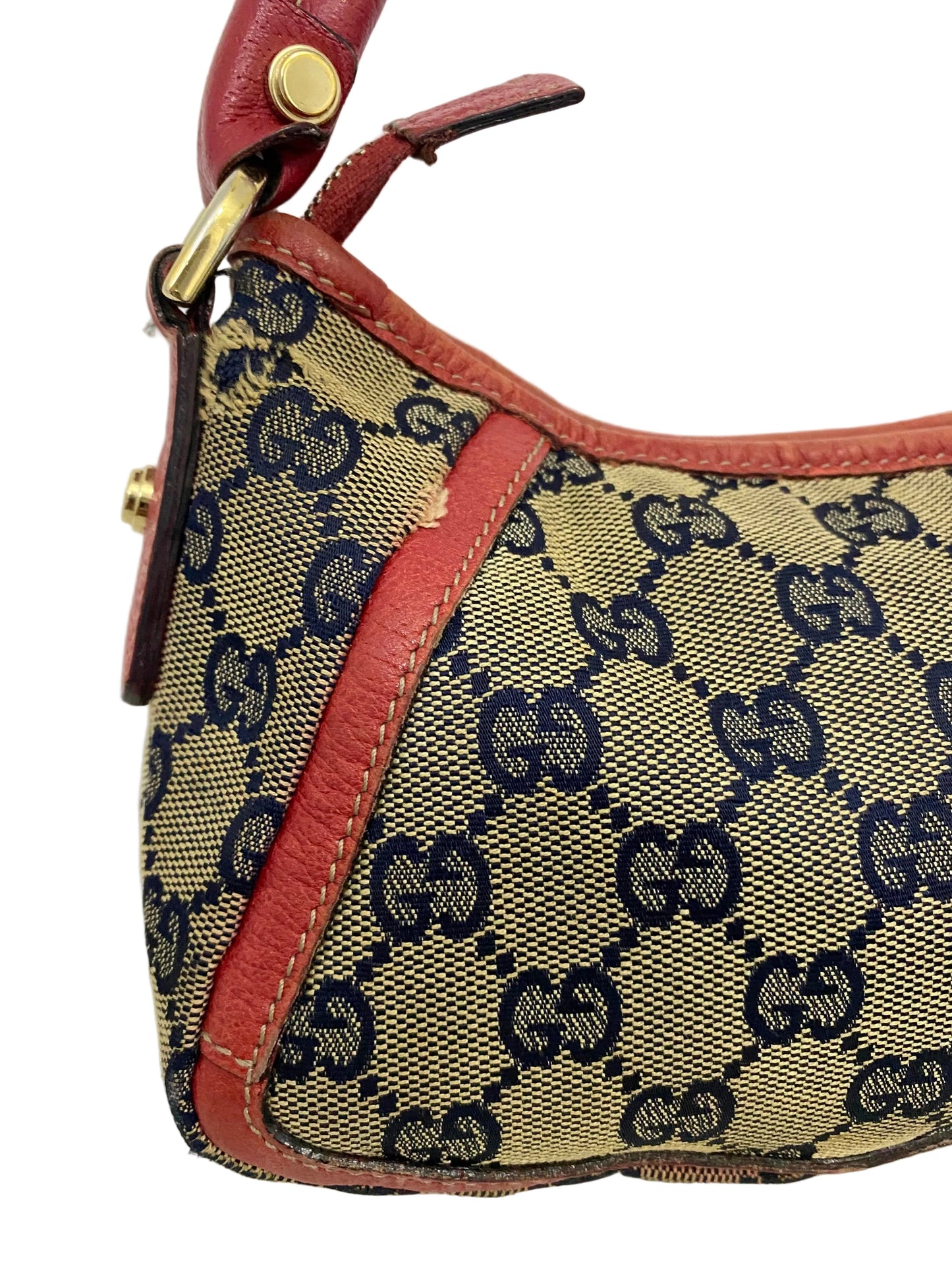 Gucci Abbey D-Ring Canvas Red Shoulder Bag