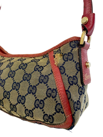 Gucci Abbey D-Ring Canvas Red Shoulder Bag