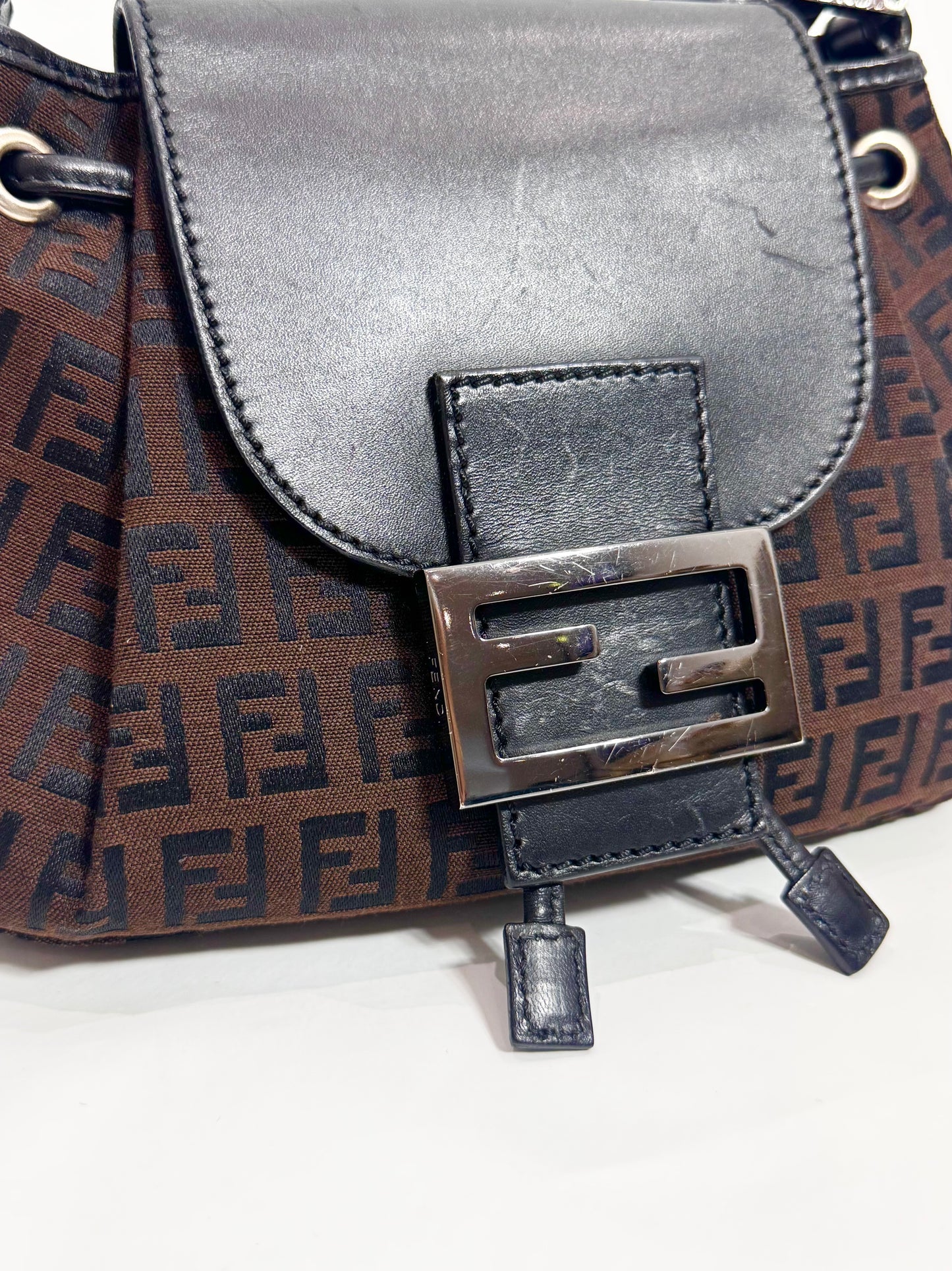 Fendi Vintage FF Zucchino Mini Shoulder Bag