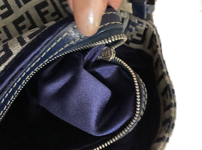 Fendi Vintage FF Zucchino Baguette Shoulder Bag