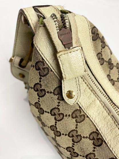 Gucci GG Canvas Pelham Studded Hobo Bag