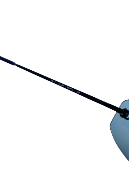 Chanel Vintage Dark Blue Rimless Sunglasses