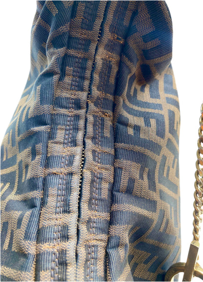 Fendi Zucchino Canvas Baguette Bag