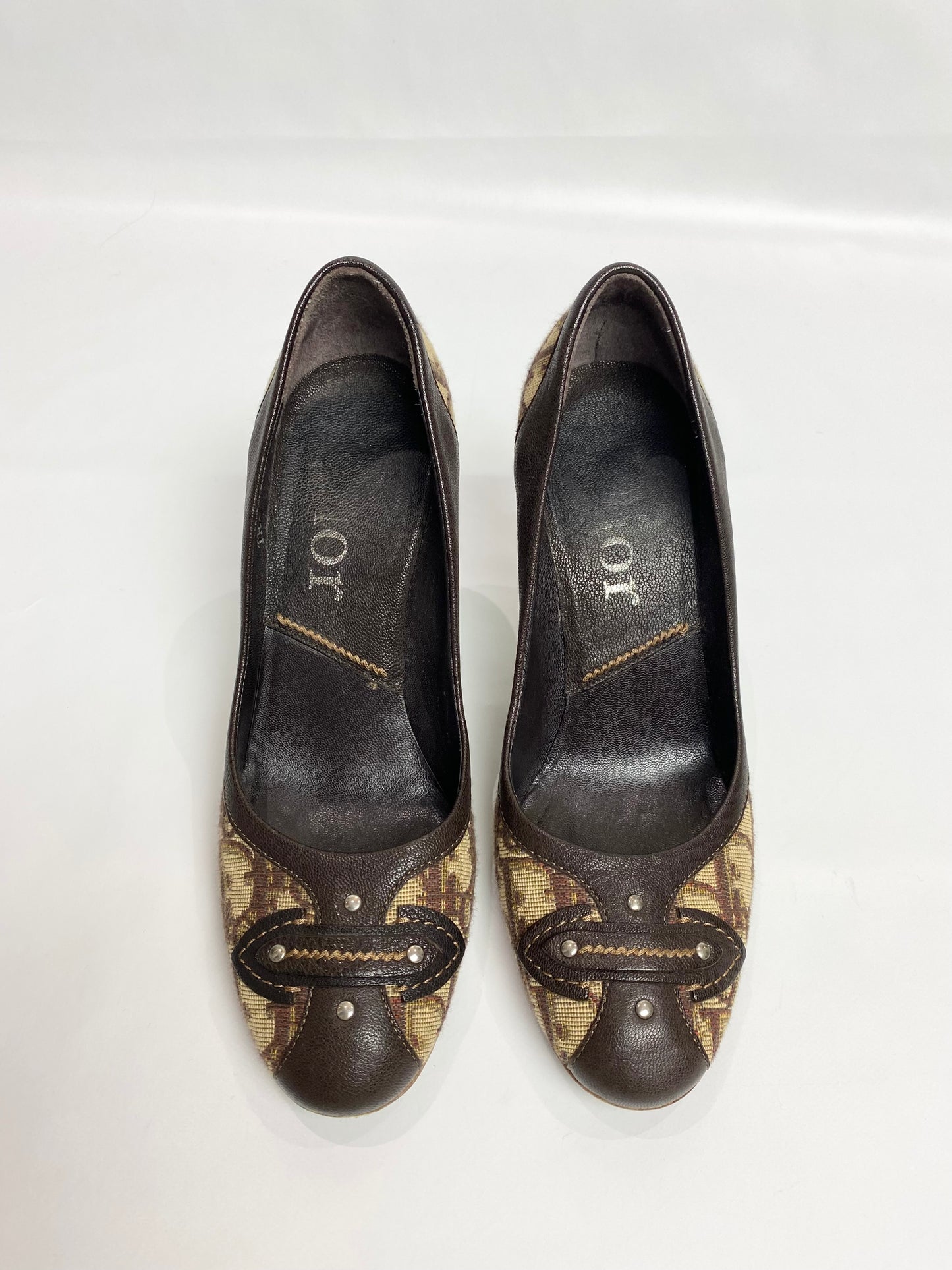 Dior Monogram Brown Pump Heels