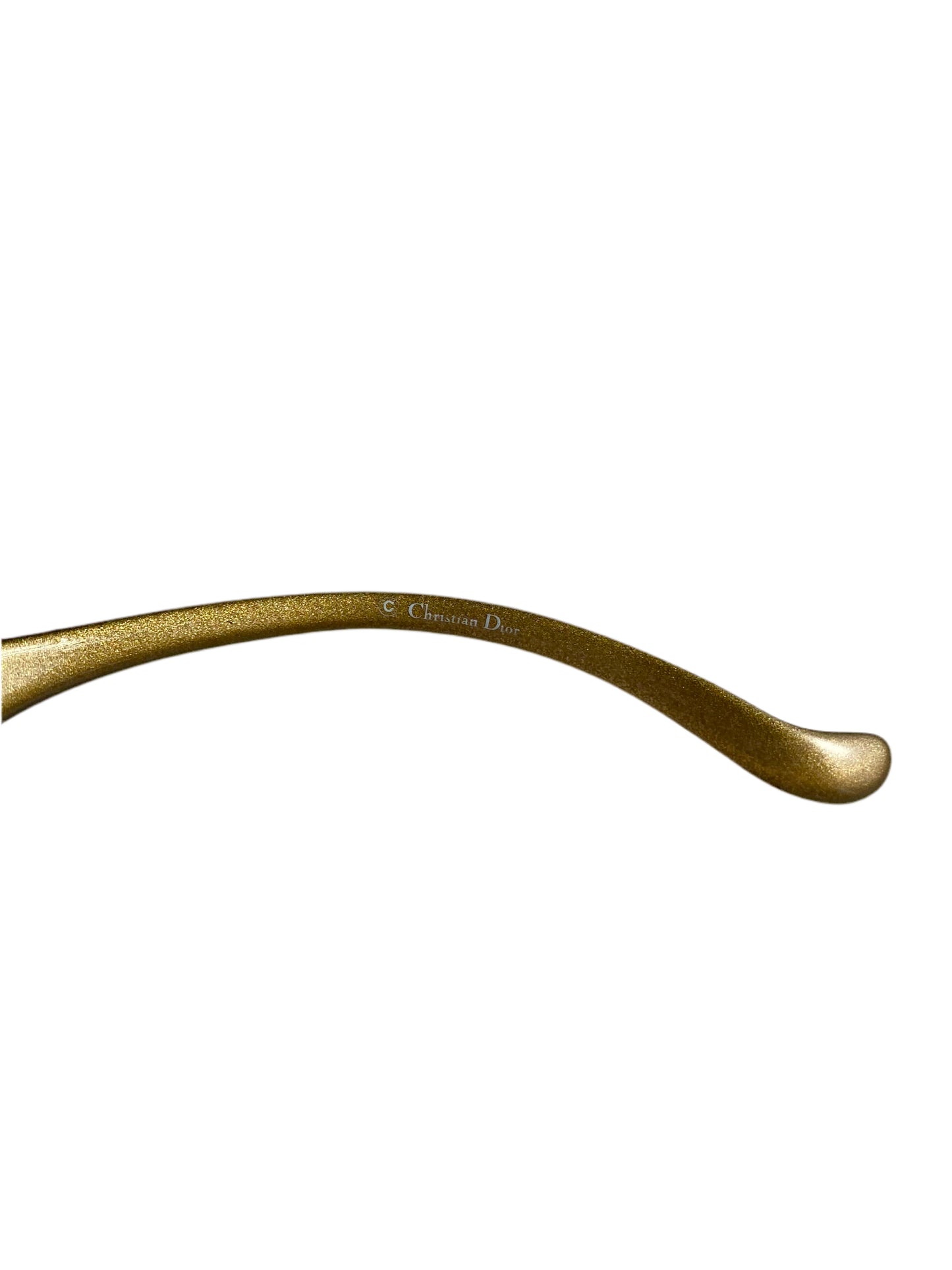 Dior Vintage Gold Ski 6 Wrap Around Sunglasses John Galliano