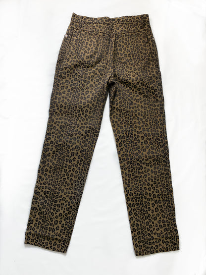 Fendi Brown Leopard Print Zucca FF Trousers