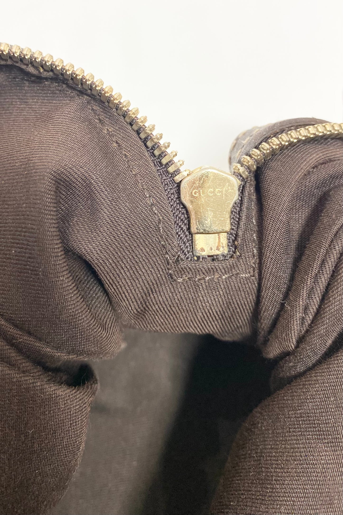 Gucci Brown Monogram Bow Sherry Line Princy Boston Meduim Bag