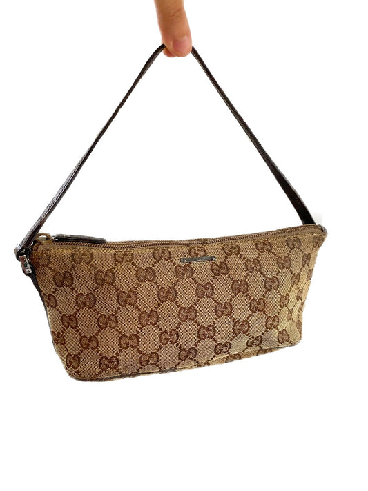 Gucci Classic Brown Monogram Pochette Bag