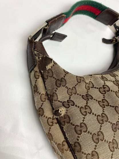 Gucci Brown Monogram Sherry Line Mini Hobo Bag