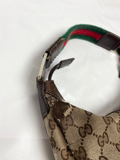 Gucci Brown Monogram Sherry Line Mini Hobo Bag
