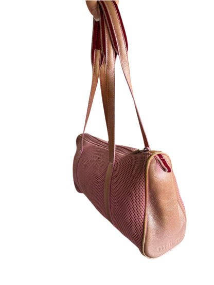 Miu Miu SS2000 Archive Metallic Pink Mesh Shoulder Bag