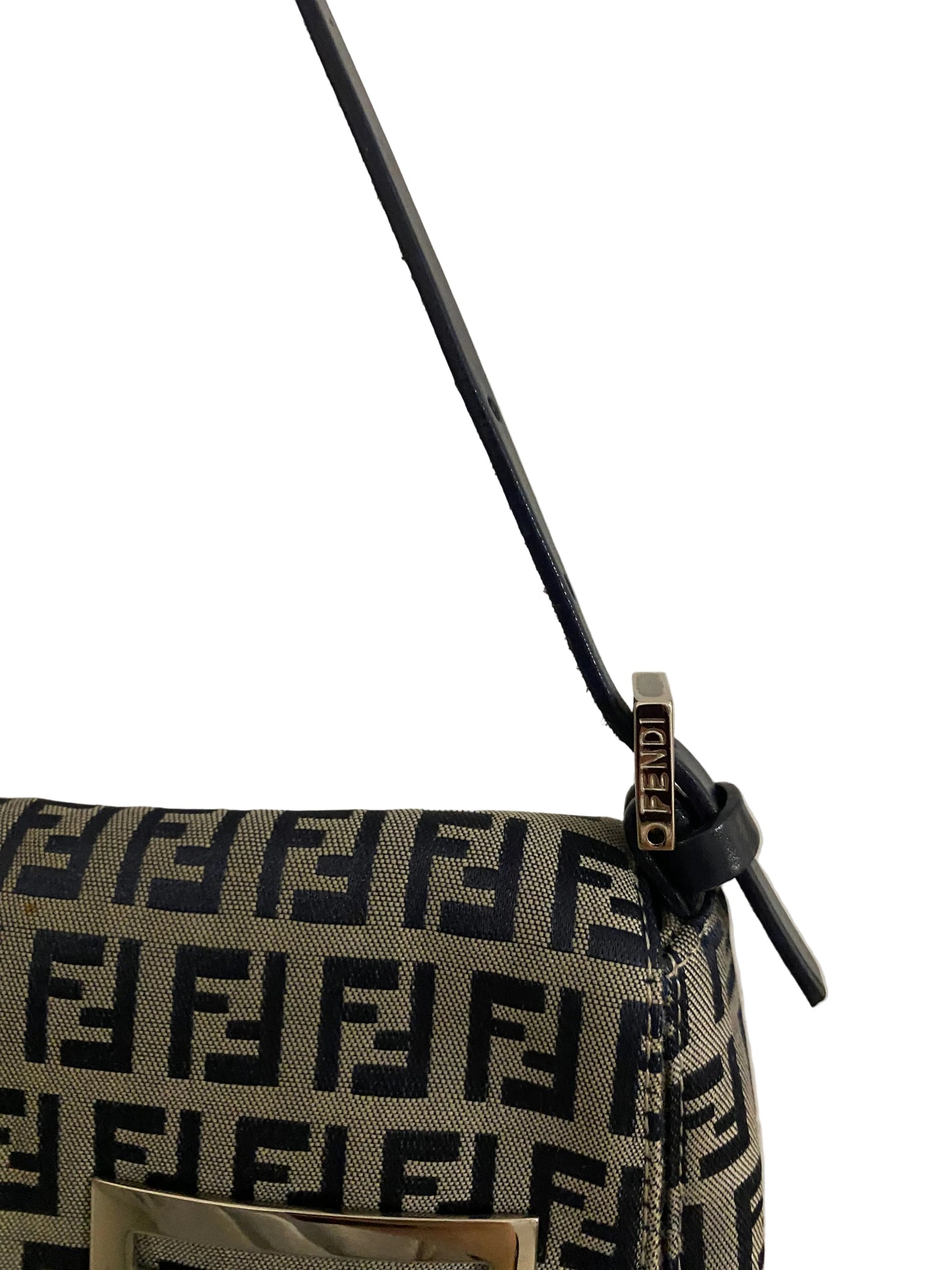 Fendi Vintage FF Zucchino Baguette Shoulder Bag